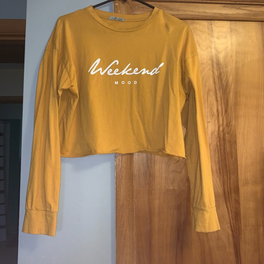 Mustard yellow crop top
